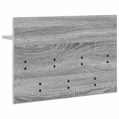 vidaXL Wall-Mounted Coat Rack with Shelf Grey Sonoma 60 x 40 x 12 cm