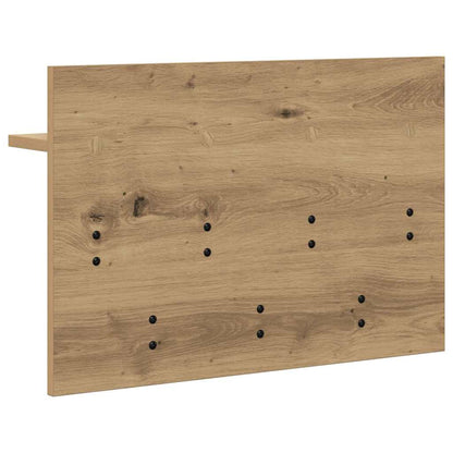 vidaXL Wall-Mounted Coat Rack with Shelf Artisan Oak 60 x 40 x 12 cm