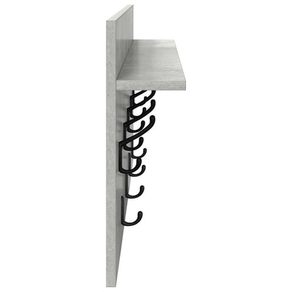 vidaXL Wall-Mounted Coat Rack with Shelf Concrete Grey 80 x 40 x 12 cm
