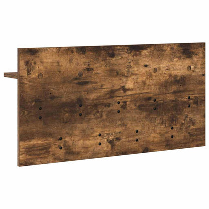 vidaXL Wall-Mounted Coat Rack with Shelf Smoked Oak 80 x 40 x 12 cm