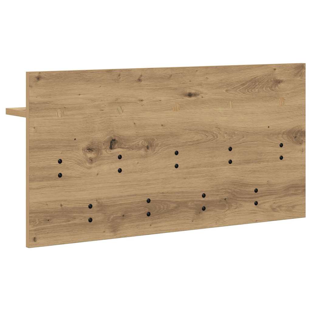 vidaXL Wall-Mounted Coat Rack Wall-Mounted Artisan Oak 80 x 40 x 12 cm