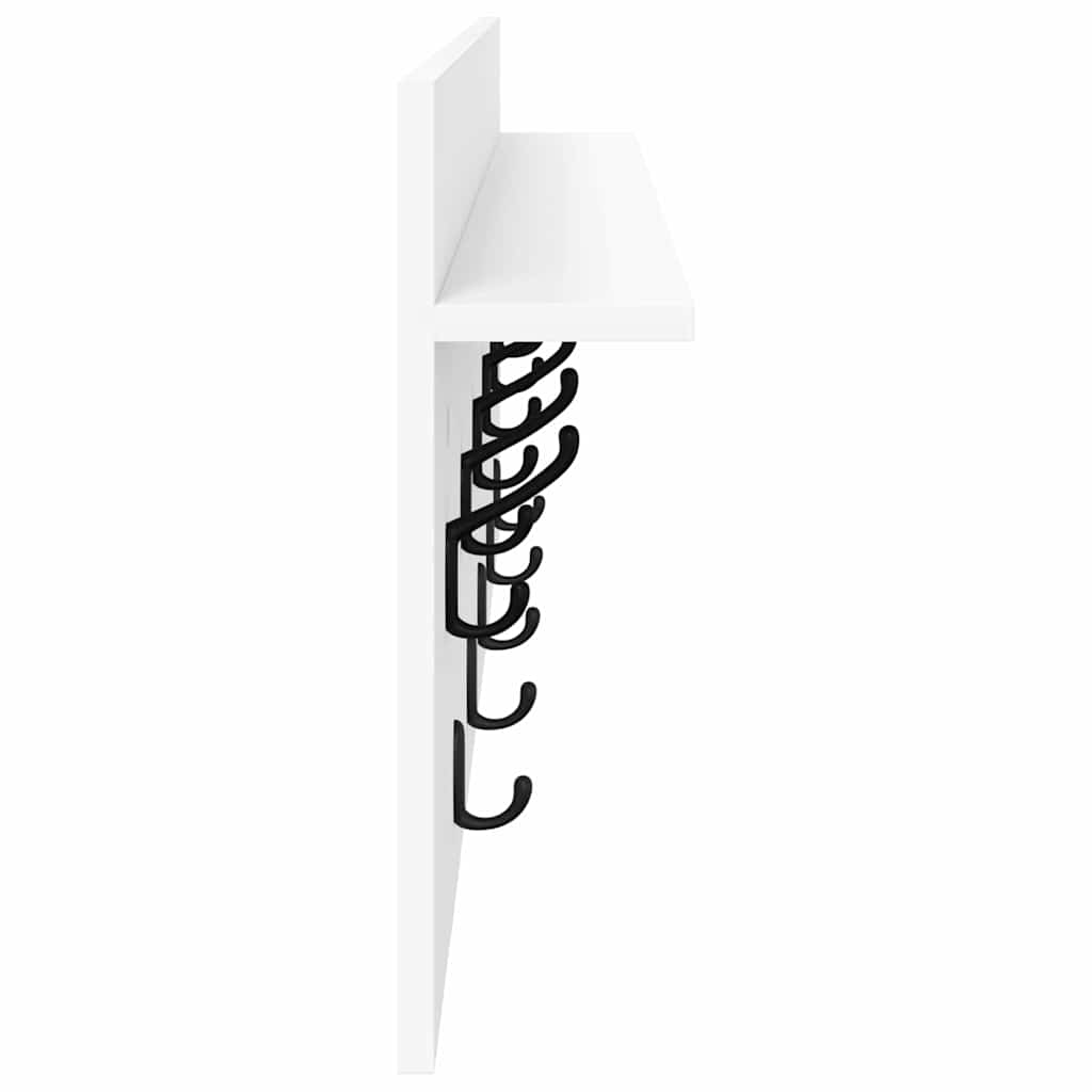 vidaXL Wall-Mounted Coat Rack White 100 x 40 x 12 cm Engineered wood