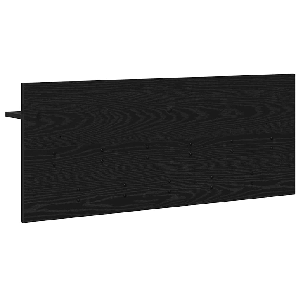 vidaXL Wall-Mounted Coat Rack with Shelf Black Oak 100 x 40 x 12 cm
