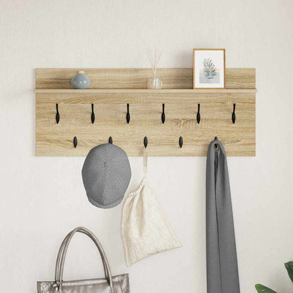 vidaXL Wall-Mounted Coat Rack with Shelf Sonoma Oak 100 x 40 x 12 cm