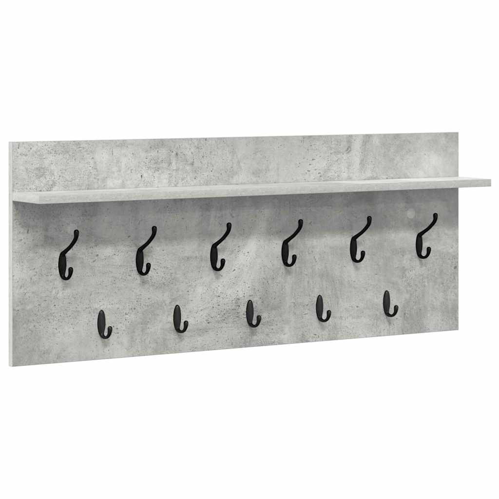 vidaXL Wall-Mounted Coat Rack Concrete Grey 100 x 40 x 12 cm