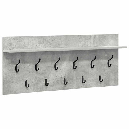 vidaXL Wall-Mounted Coat Rack Concrete Grey 100 x 40 x 12 cm