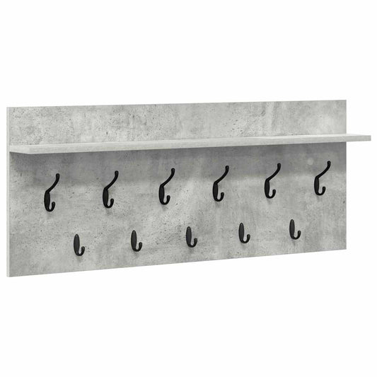 vidaXL Wall-Mounted Coat Rack Concrete Grey 100 x 40 x 12 cm