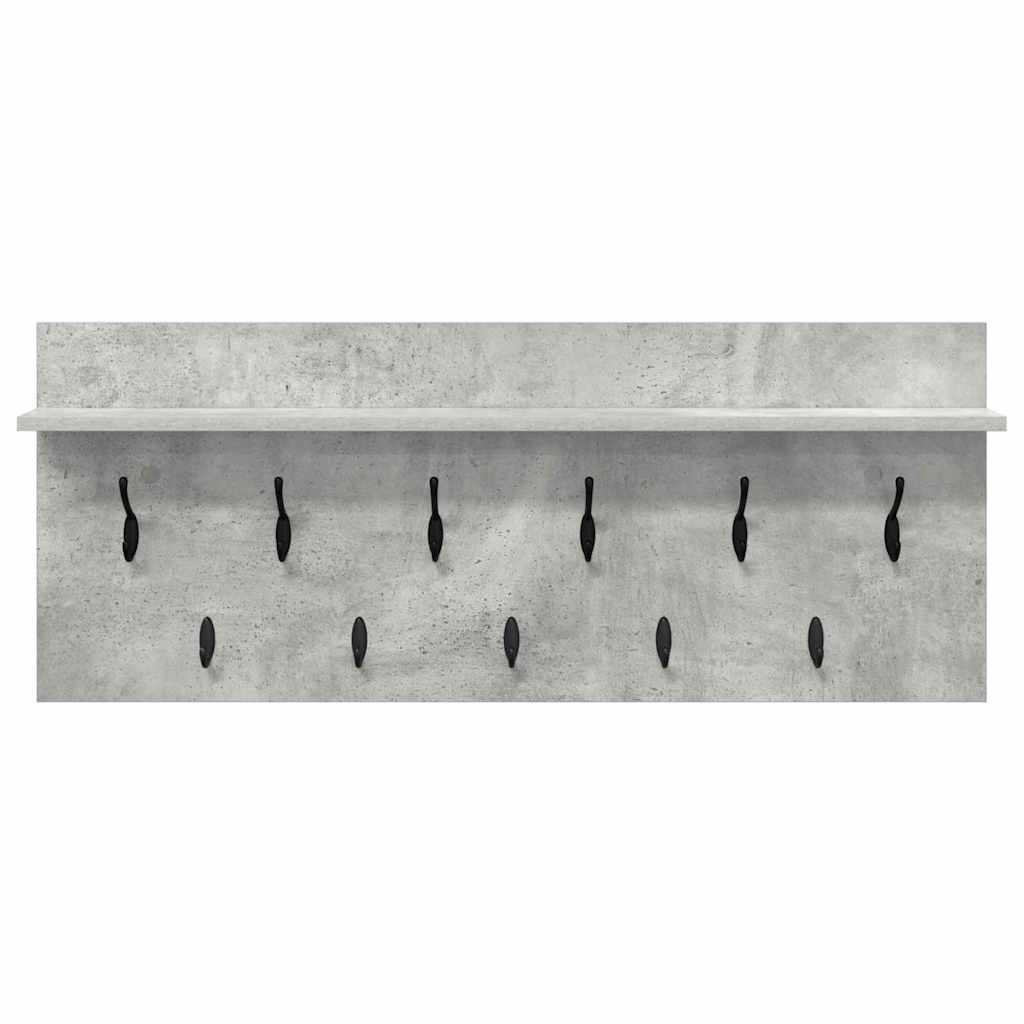 vidaXL Wall-Mounted Coat Rack Concrete Grey 100 x 40 x 12 cm