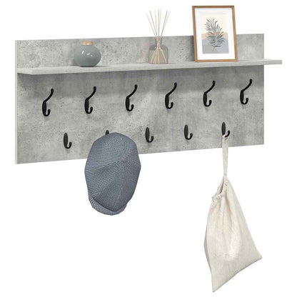 vidaXL Wall-Mounted Coat Rack Concrete Grey 100 x 40 x 12 cm