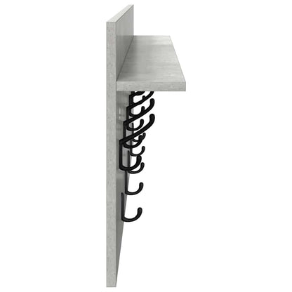 vidaXL Wall-Mounted Coat Rack Concrete Grey 100 x 40 x 12 cm