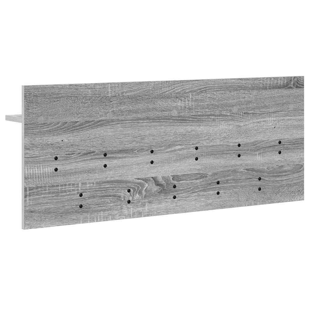 vidaXL Wall-Mounted Coat Rack with Shelf Grey Sonoma 100 x 40 x 12 cm
