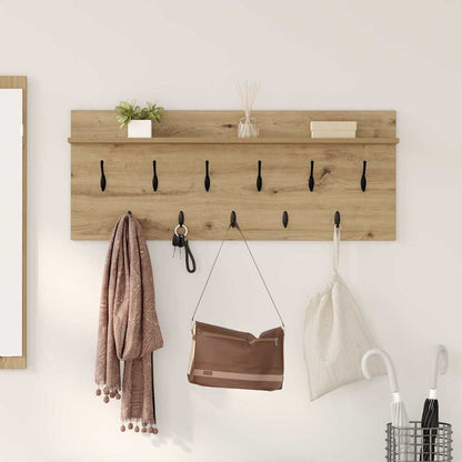 vidaXL Wall-Mounted Coat Rack Wall-Mounted Artisan Oak Engineered wood