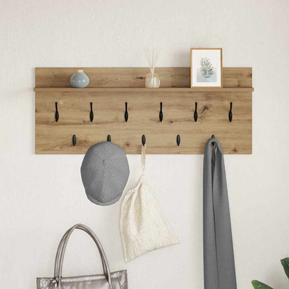 vidaXL Wall-Mounted Coat Rack Wall-Mounted Artisan Oak Engineered wood