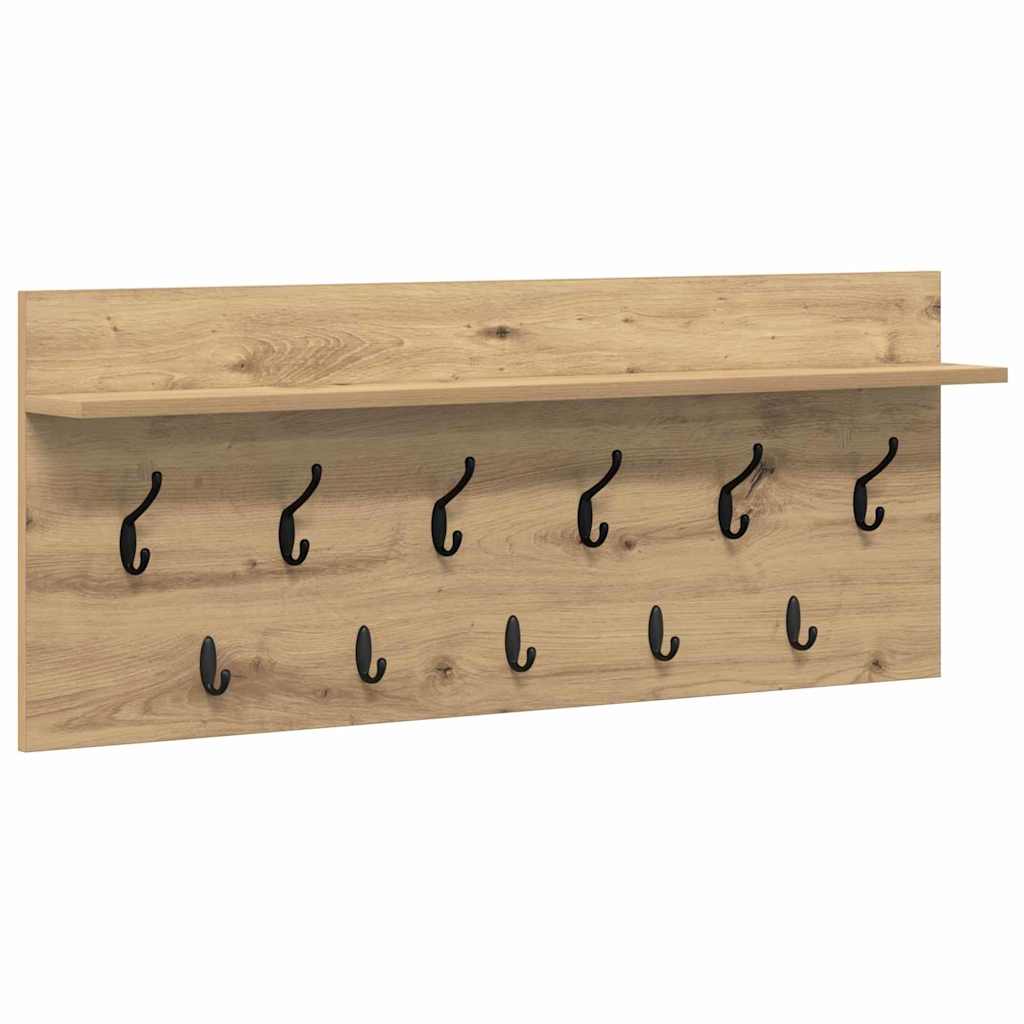 vidaXL Wall-Mounted Coat Rack Wall-Mounted Artisan Oak Engineered wood