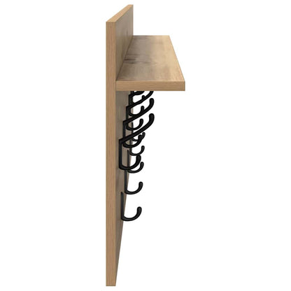 vidaXL Wall-Mounted Coat Rack Wall-Mounted Artisan Oak Engineered wood