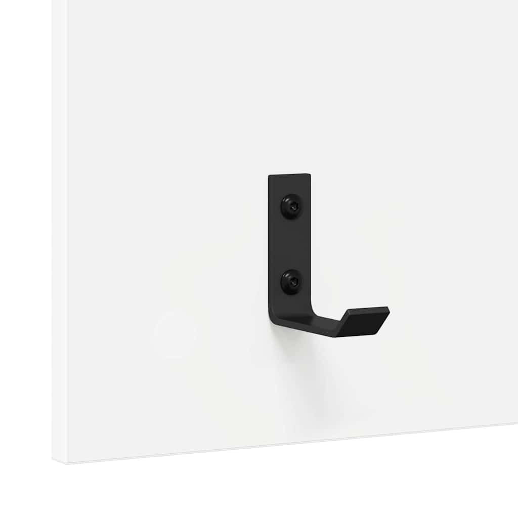 vidaXL Wall-Mounted Coat Rack White 40 x 10 x 90 cm Engineered wood