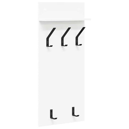 vidaXL Wall-Mounted Coat Rack White 40 x 10 x 90 cm Engineered wood