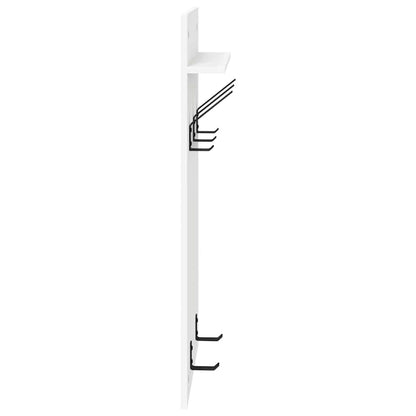 vidaXL Wall-Mounted Coat Rack White 40 x 10 x 90 cm Engineered wood