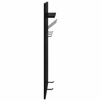 vidaXL Wall-Mounted Coat Rack with Shelf Black Oak 40 x 10 x 90 cm