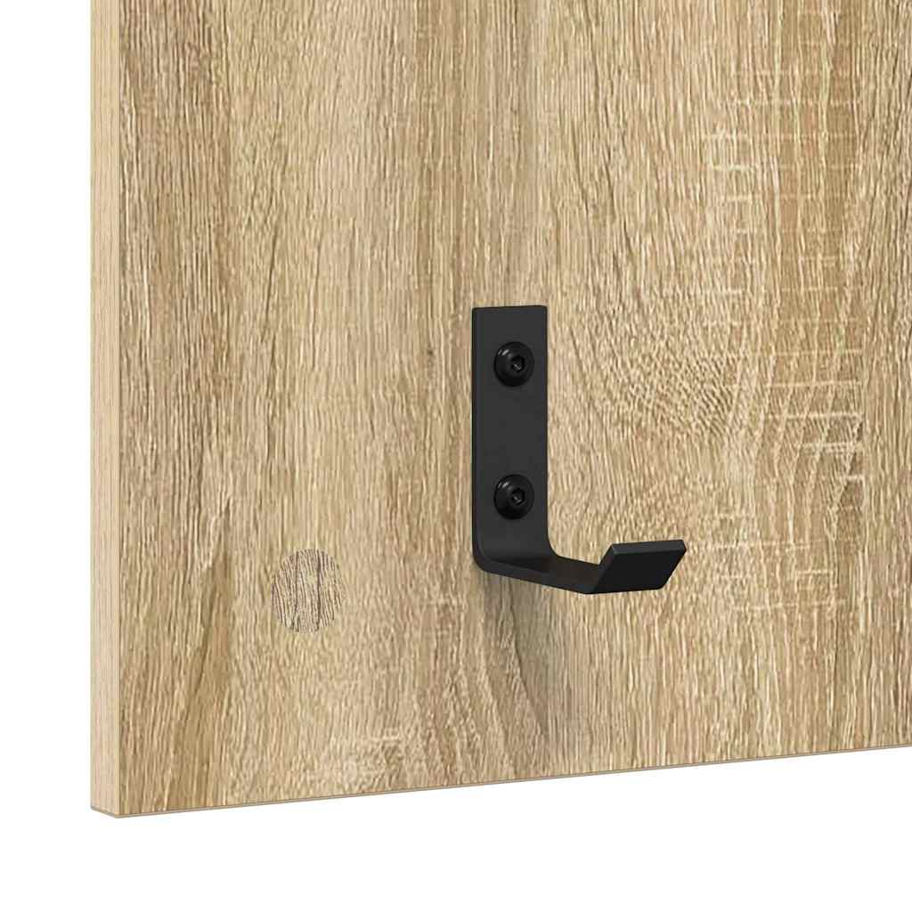 vidaXL Wall-Mounted Coat Rack with Shelf Sonoma Oak 40 x 10 x 90 cm