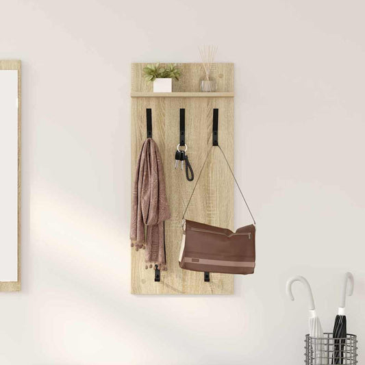 vidaXL Wall-Mounted Coat Rack with Shelf Sonoma Oak 40 x 10 x 90 cm