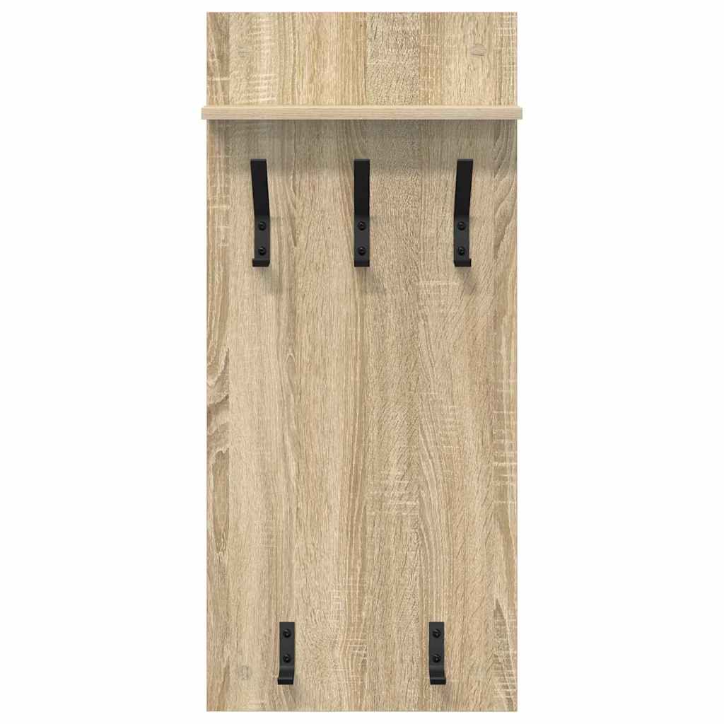 vidaXL Wall-Mounted Coat Rack with Shelf Sonoma Oak 40 x 10 x 90 cm
