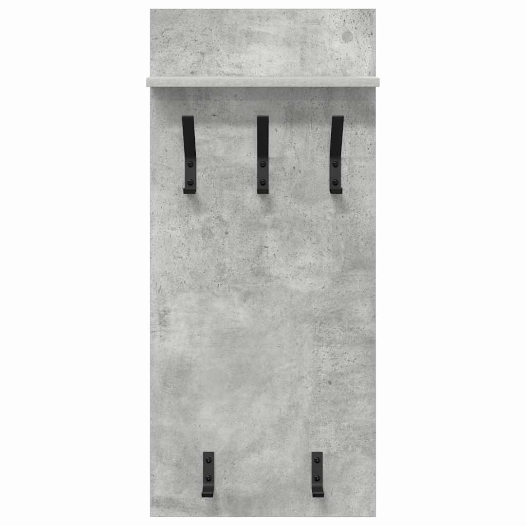 vidaXL Wall-Mounted Coat Rack with Shelf Concrete Grey 40 x 10 x 90 cm
