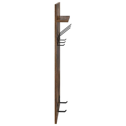 vidaXL Wall-Mounted Coat Rack with Shelf Smoked Oak 40 x 10 x 90 cm