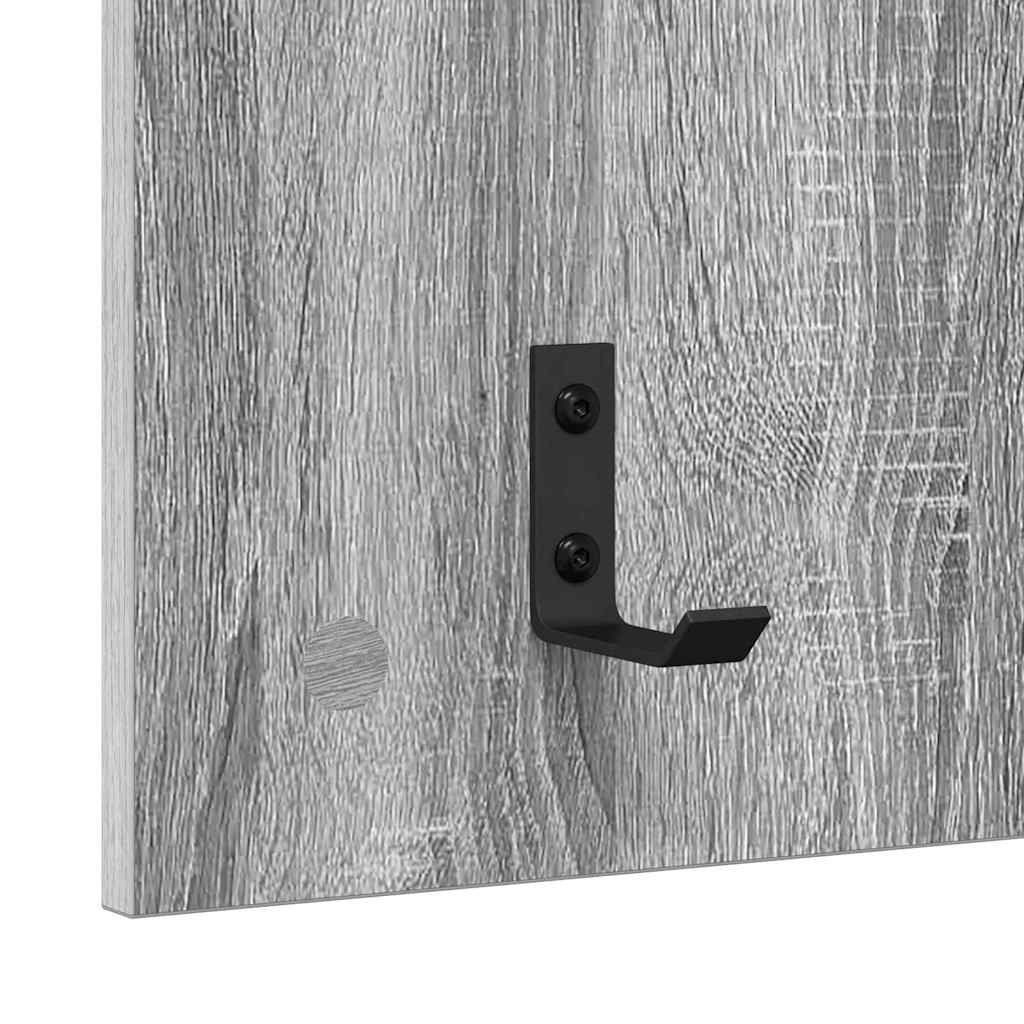 vidaXL Wall-Mounted Coat Rack with Shelf Grey Sonoma 40 x 10 x 90 cm