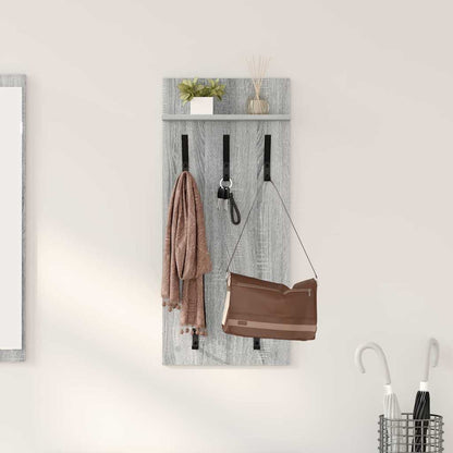 vidaXL Wall-Mounted Coat Rack with Shelf Grey Sonoma 40 x 10 x 90 cm