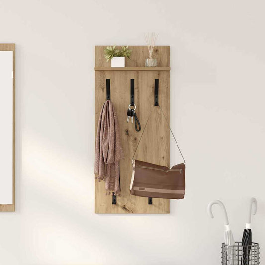 vidaXL Wall-Mounted Coat Rack with Shelf Artisan Oak 40 x 10 x 90 cm