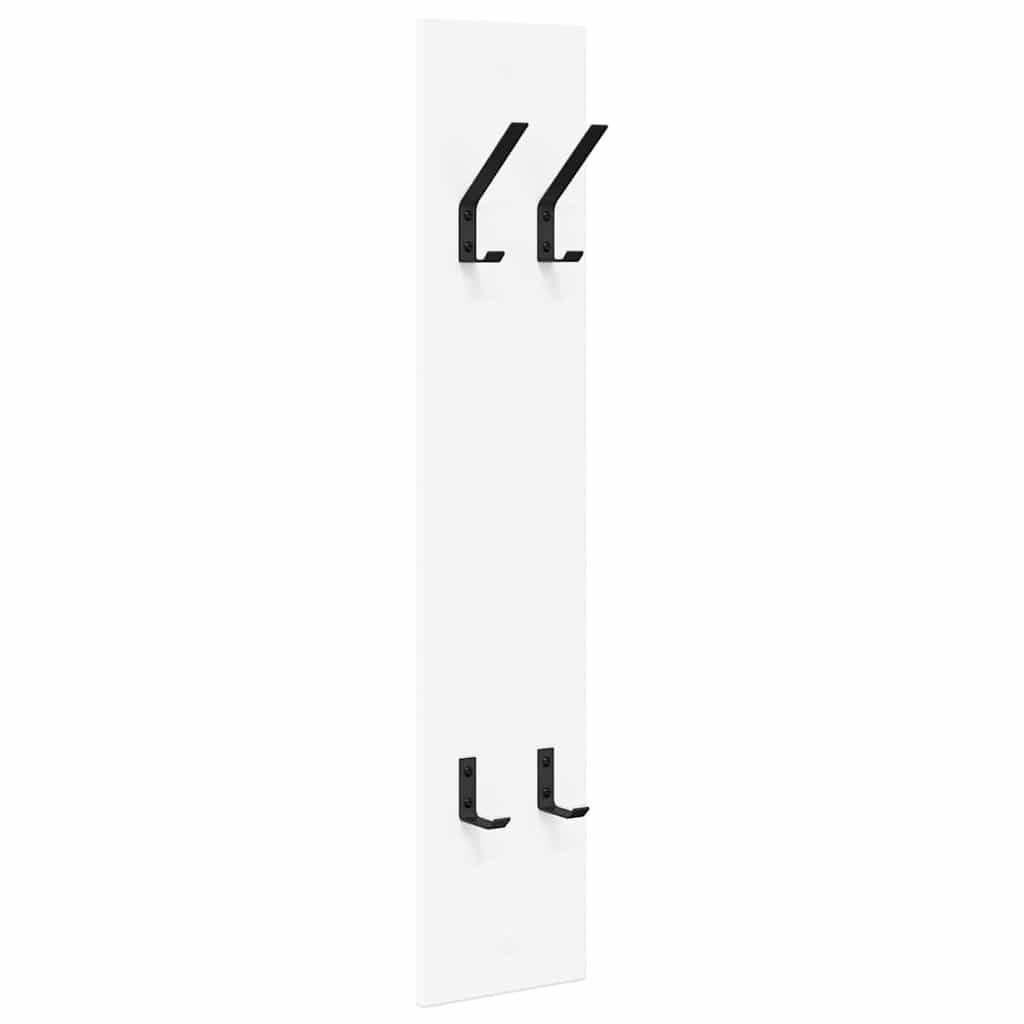 vidaXL Wall-Mounted Coat Rack White 20 x 1.5 x 100 cm Engineered wood