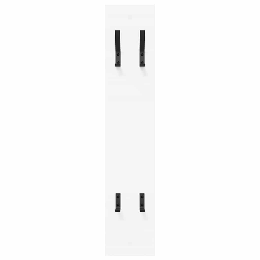 vidaXL Wall-Mounted Coat Rack White 20 x 1.5 x 100 cm Engineered wood