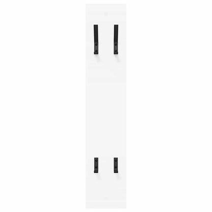 vidaXL Wall-Mounted Coat Rack White 20 x 1.5 x 100 cm Engineered wood