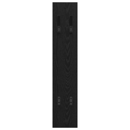 vidaXL Wall-Mounted Coat Rack Wall-mounted Black Oak 20 x 1.5 x 100 cm