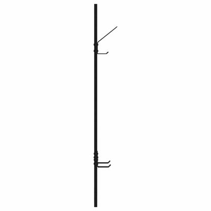 vidaXL Wall-Mounted Coat Rack Wall-Mounted Black Oak 20 x 1.5 x 100 cm