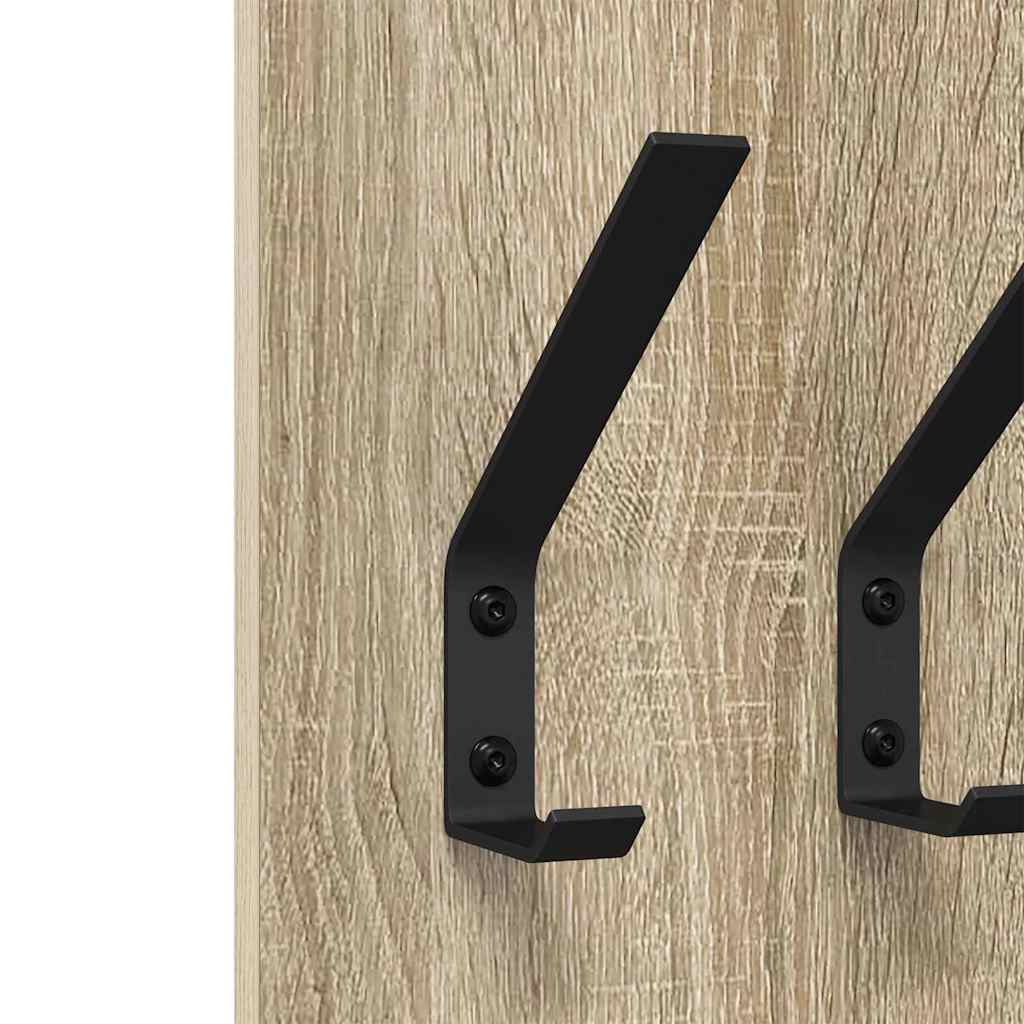 vidaXL Wall-Mounted Coat Rack Sonoma oak 20 x 1.5 x 100 cm