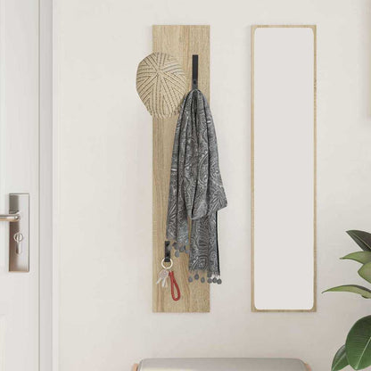 vidaXL Wall-Mounted Coat Rack Sonoma oak 20 x 1.5 x 100 cm