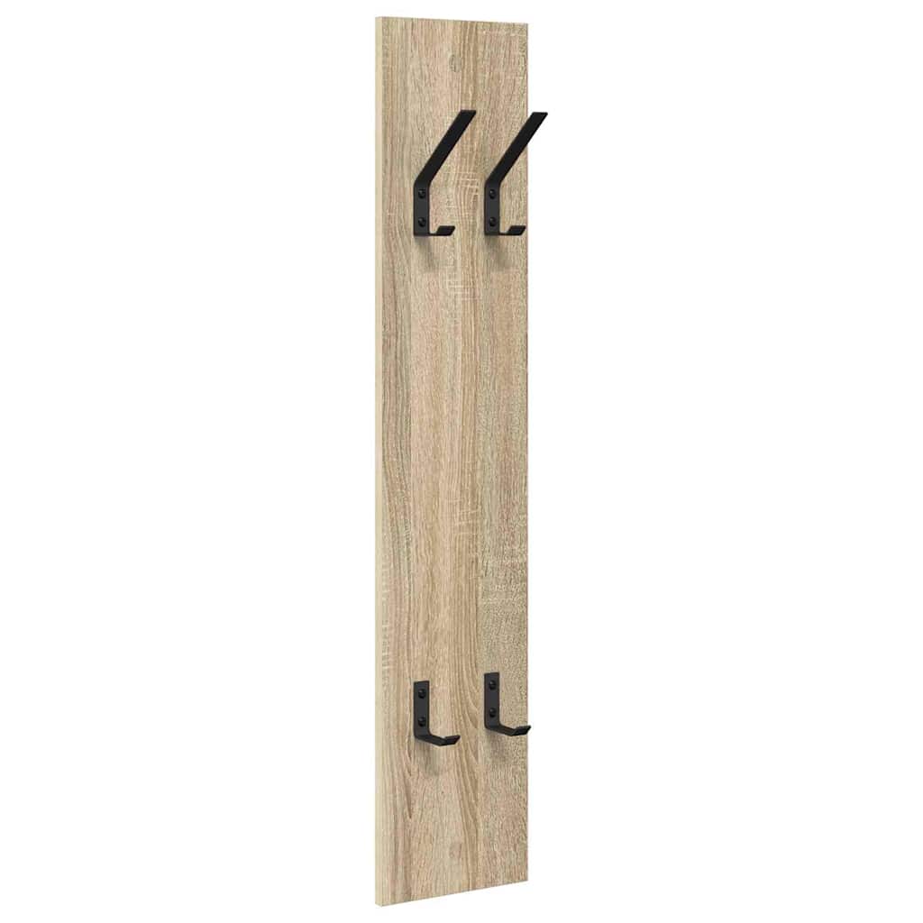 vidaXL Wall-Mounted Coat Rack Sonoma oak 20 x 1.5 x 100 cm