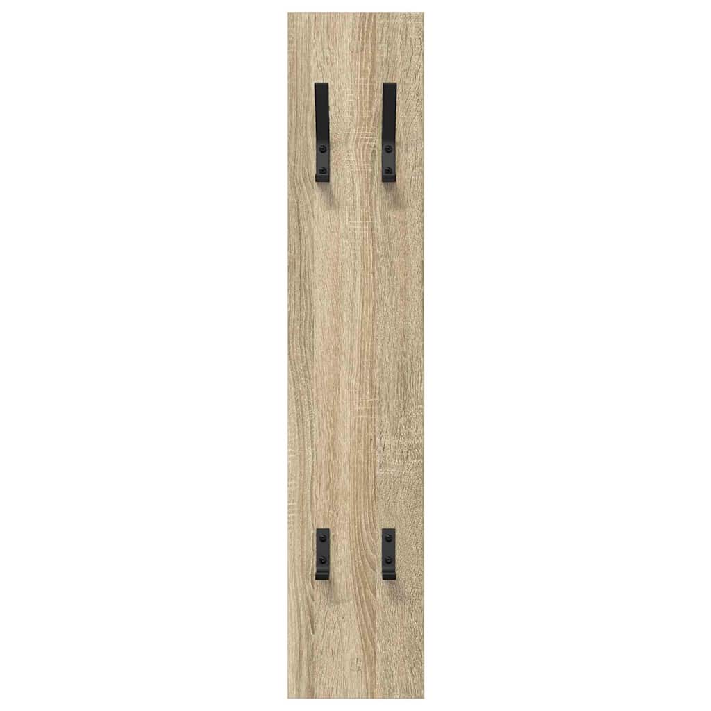 vidaXL Wall-Mounted Coat Rack Sonoma oak 20 x 1.5 x 100 cm