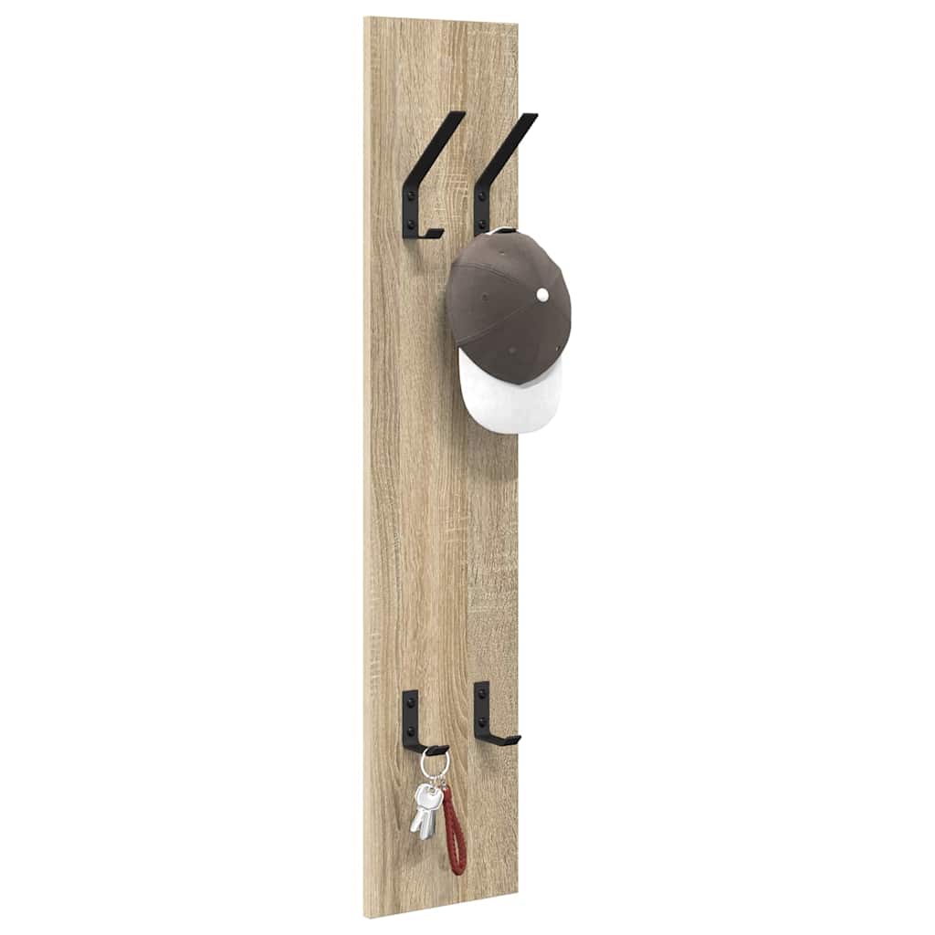 vidaXL Wall-Mounted Coat Rack Wall-Mounted Sonoma Oak Engineered wood