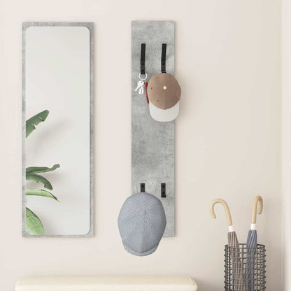 vidaXL Wall-Mounted Coat Rack Concrete Grey 20 x 1.5 x 100 cm