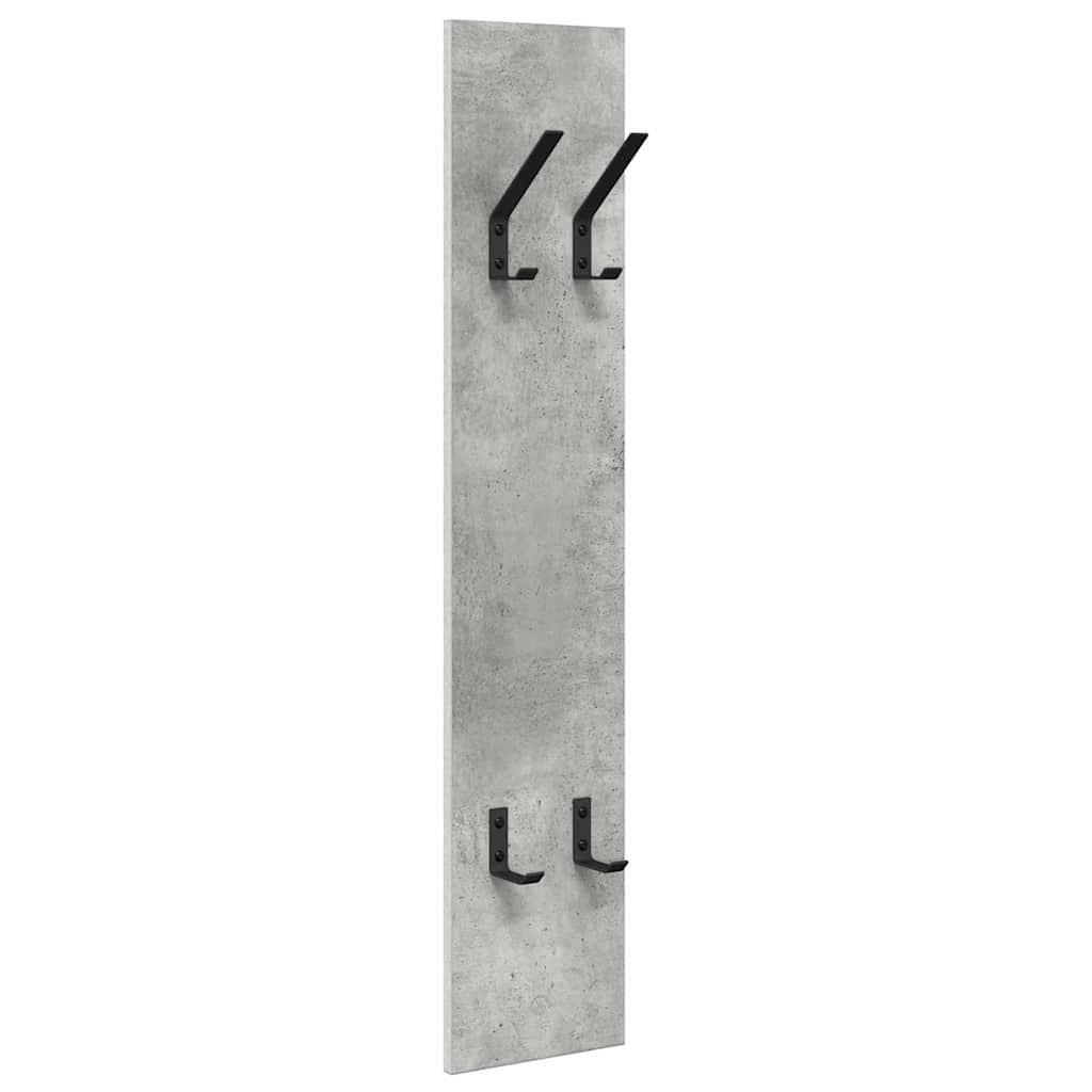 vidaXL Wall-Mounted Coat Rack Wall-Mounted Concrete Grey