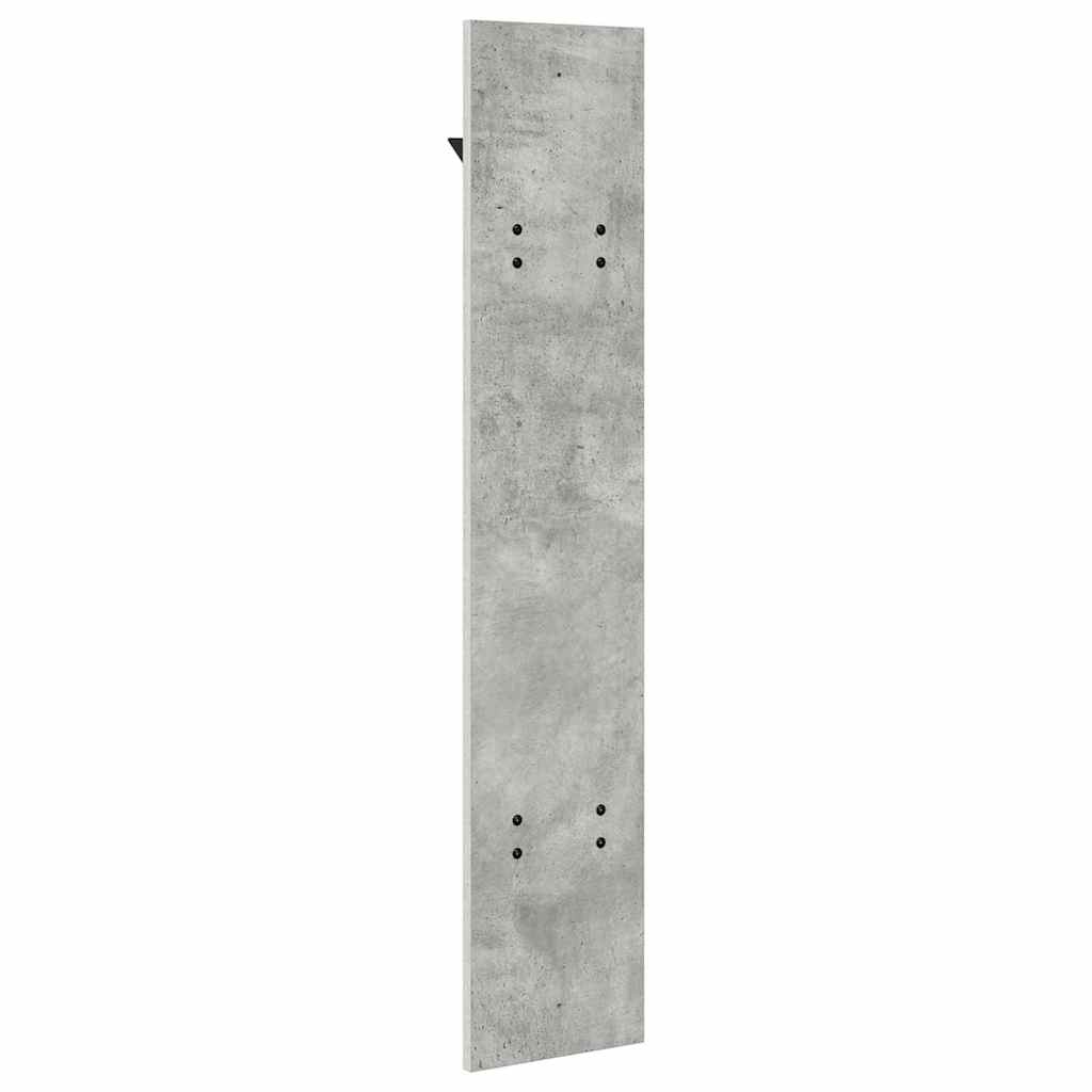 vidaXL Wall-Mounted Coat Rack Concrete Grey 20 x 1.5 x 100 cm