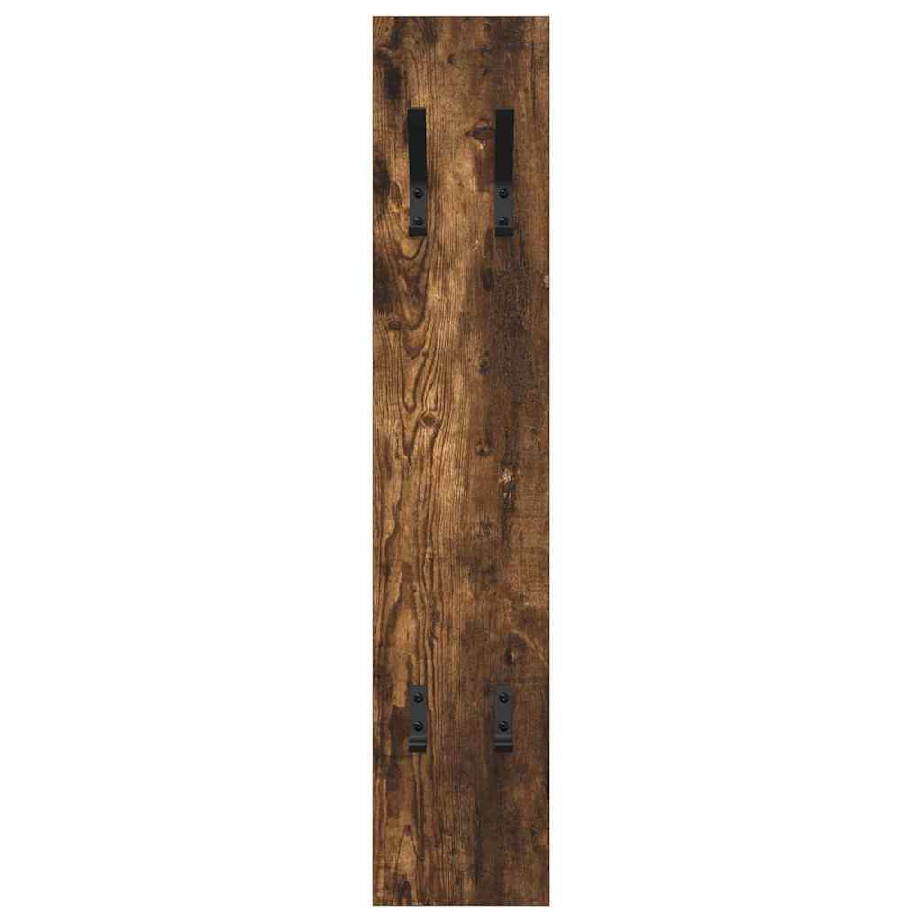 vidaXL Wall-Mounted Coat Rack Smoked Oak 20 x 1.5 x 100 cm