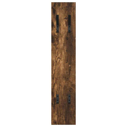 vidaXL Wall-Mounted Coat Rack Smoked Oak 20 x 1.5 x 100 cm