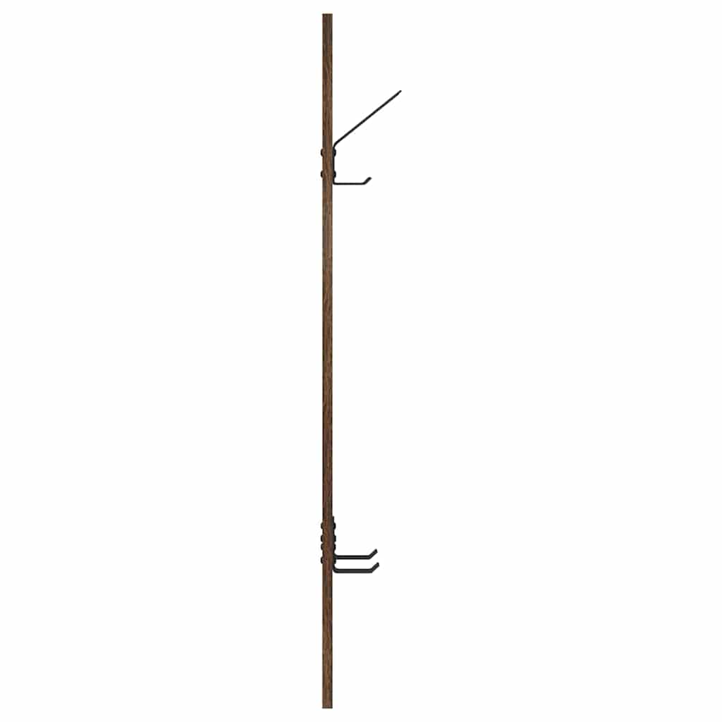 vidaXL Wall-Mounted Coat Rack Smoked Oak 20 x 1.5 x 100 cm