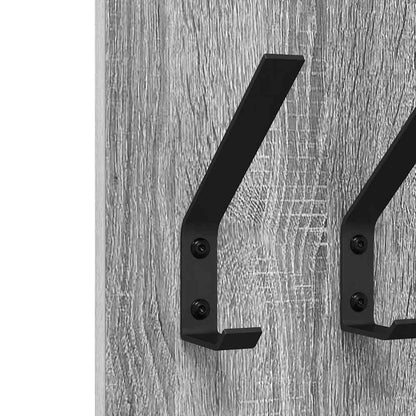 vidaXL Wall-Mounted Coat Rack Grey Sonoma 20 x 1.5 x 100 cm