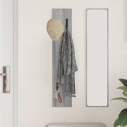 vidaXL Wall-Mounted Coat Rack Grey Sonoma 20 x 1.5 x 100 cm