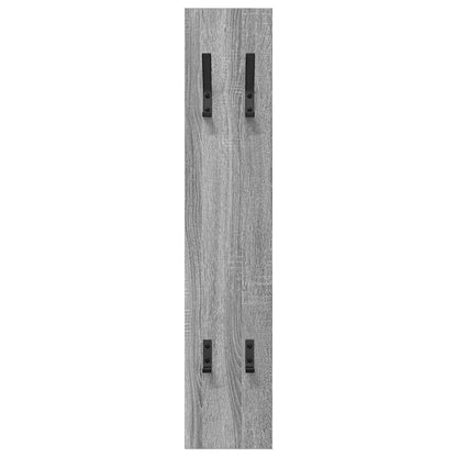 vidaXL Wall-Mounted Coat Rack Grey Sonoma 20 x 1.5 x 100 cm